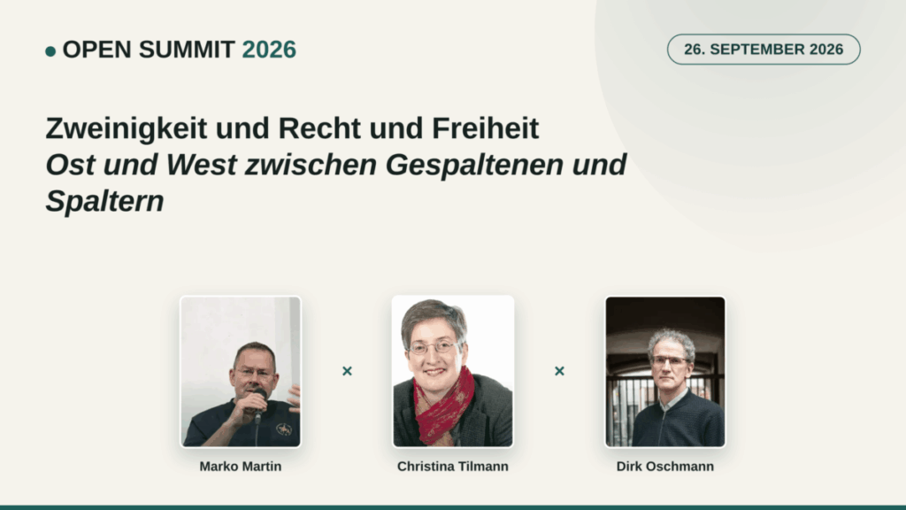 Open Summit 2026: Debatte über Ostdeutschland